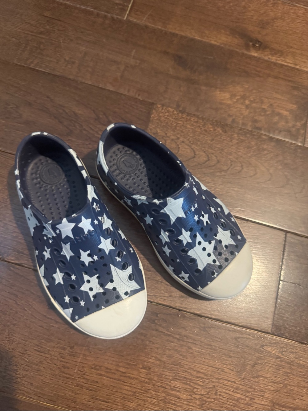 Native Shoes Kids Navy and White Star Slip-Ons